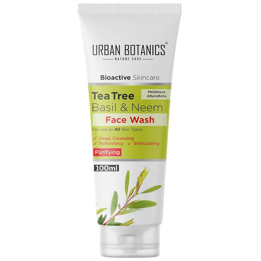 Urban Botanics Tea Tree, Basil & Purifying Neem Face Wash 