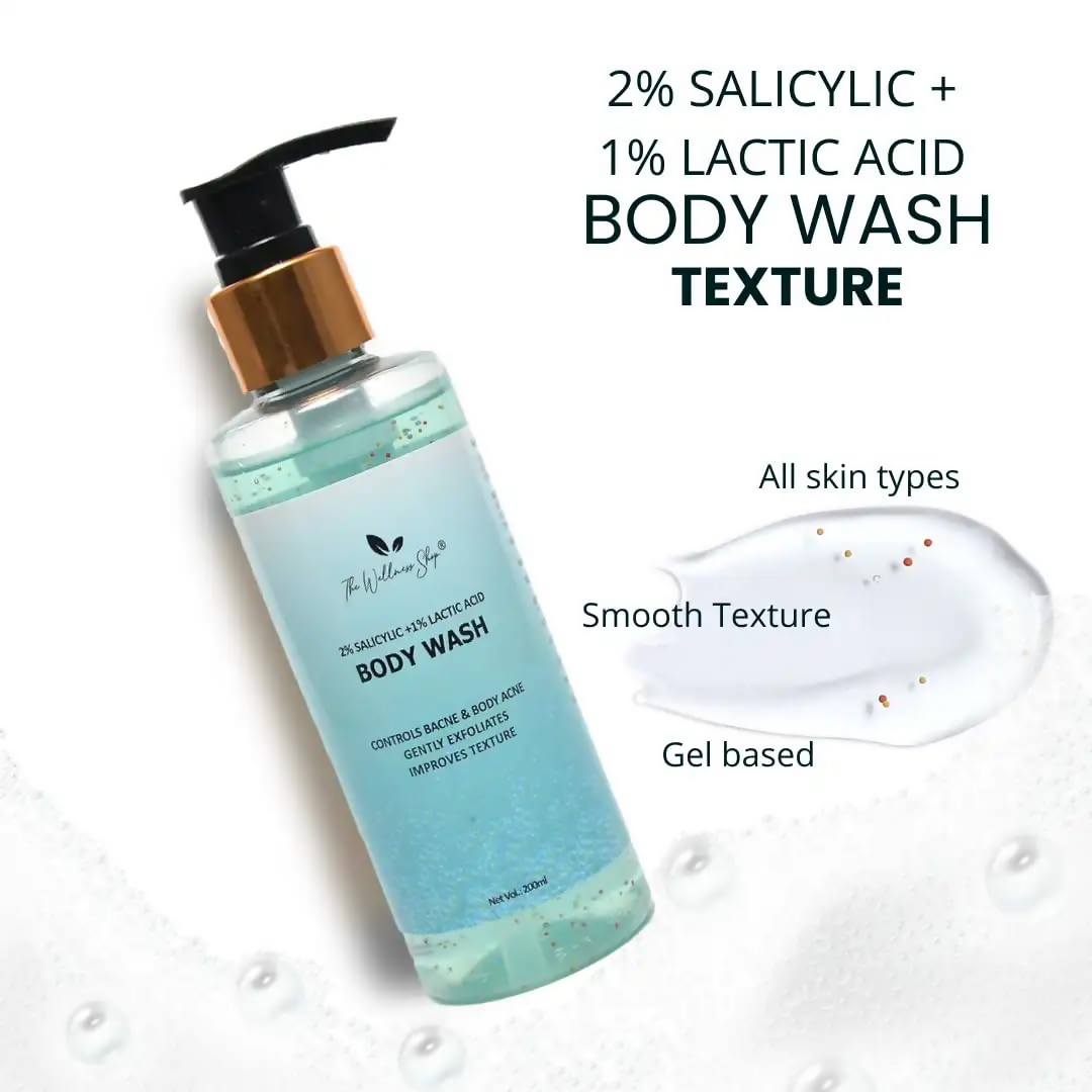 The Wellness Shop 2% Salicylic+1% Lactic Acid Body Wash  Grab2Buy The Wellness Shop Grab2Buy