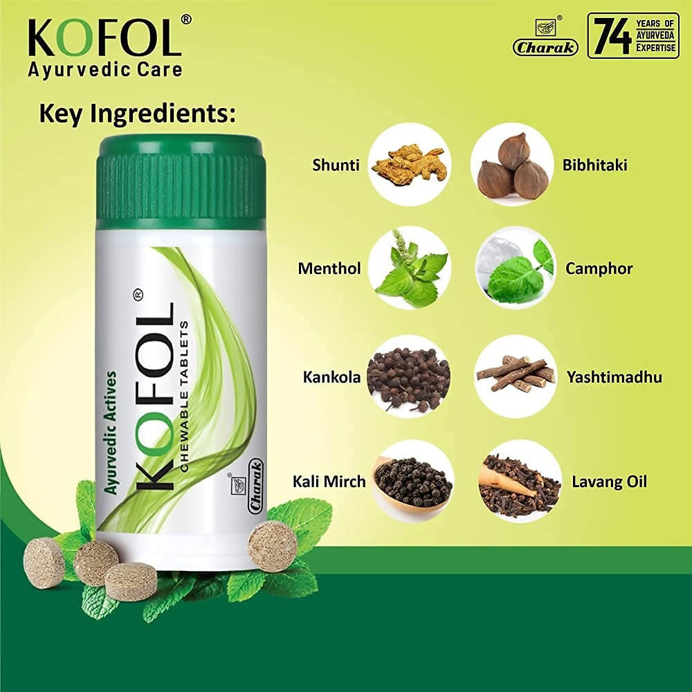 Charak Pharma Kofol Chewable Tablets 