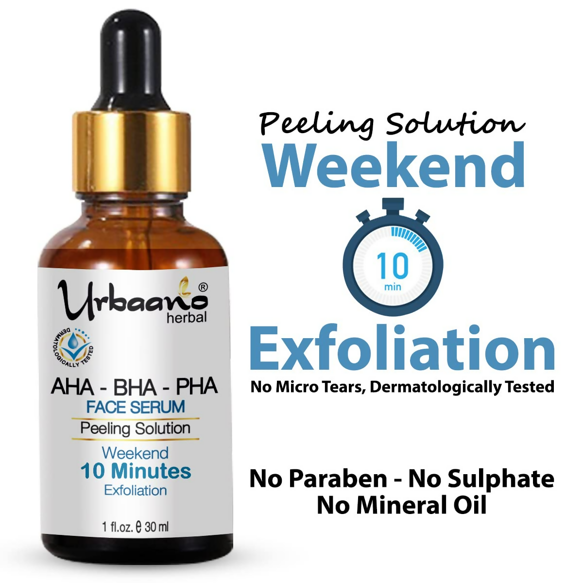 Urbaano Herbal 24% AHA+1% BHA+5% PHA 10 Minutes Serum  Grab2Buy Urbaano Herbal Grab2Buy