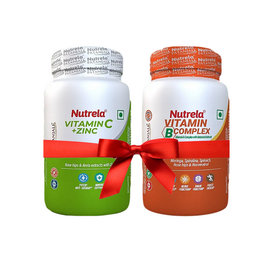 Patanjali Nutrela Vitamin C & Zinc + B-Complex Capsules Combo Genie India