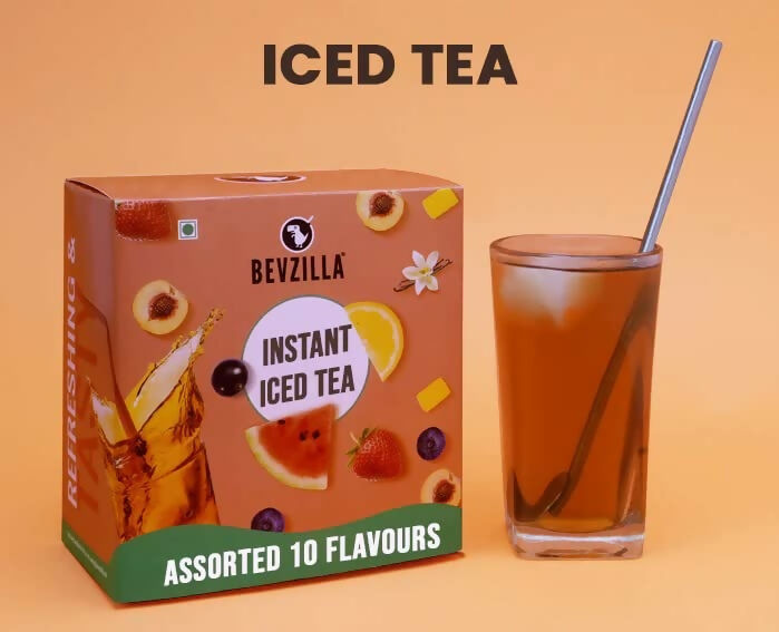 Bevzilla Instant Iced Tea Powder - Assorted 10 Flavours 