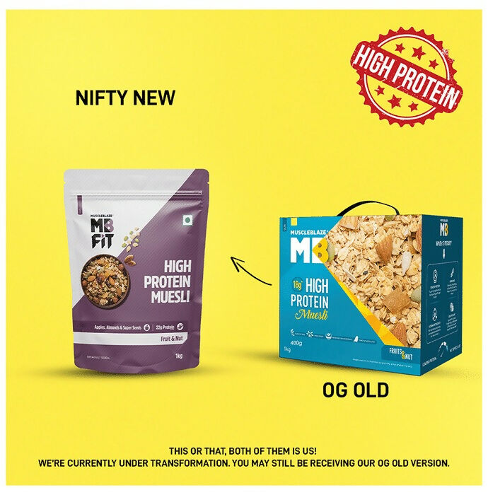 MuscleBlaze Fit High Protein Muesli - Fruits & Nut - Grab2buy