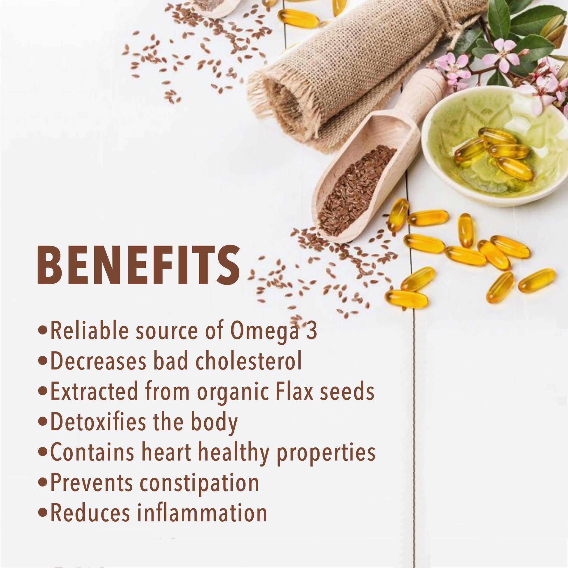 Nutriorg Flaxseed Oil Soft Gel Capsules - Grab2buy