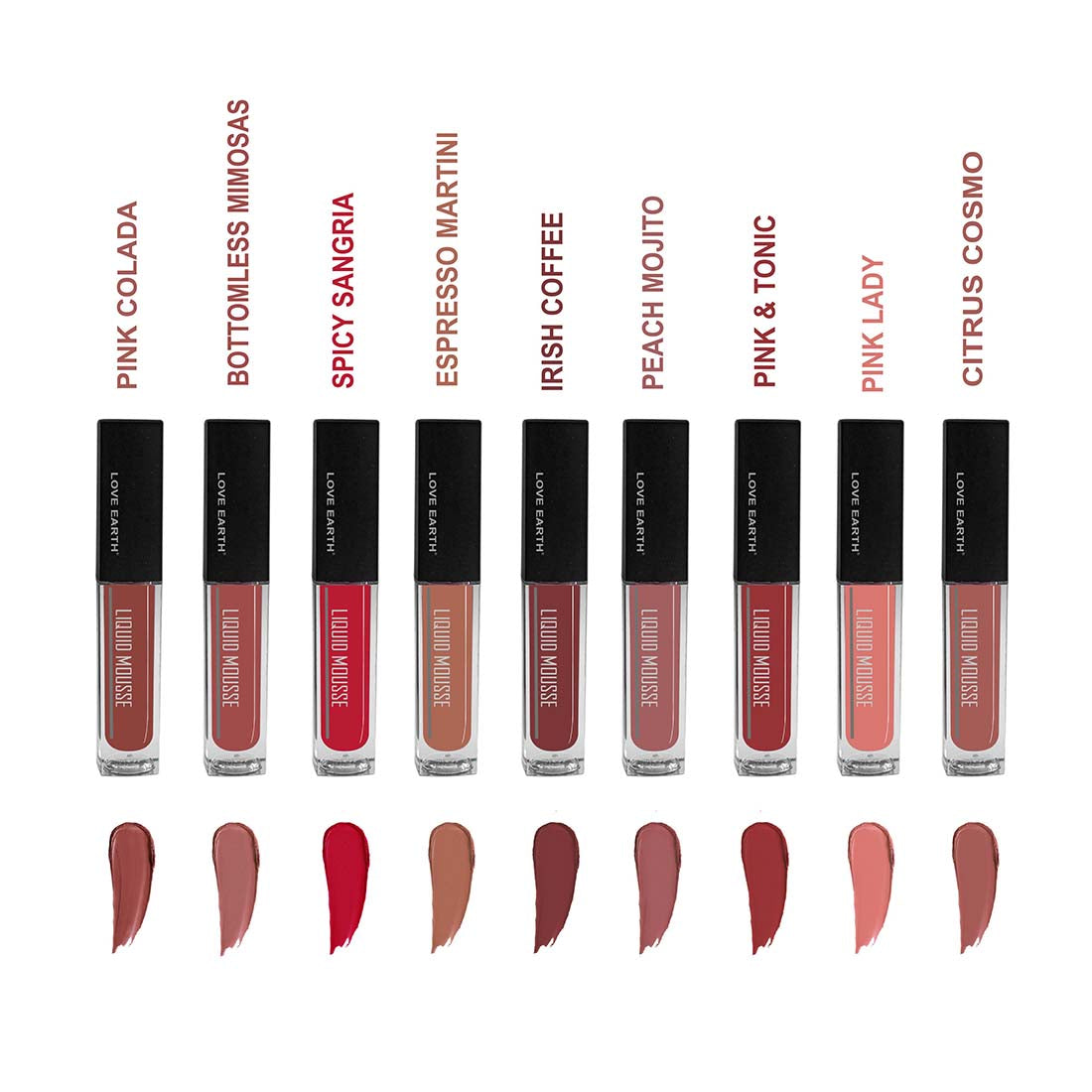 Love Earth Liquid Mousse Miniature Liquid Matte Lipstick 