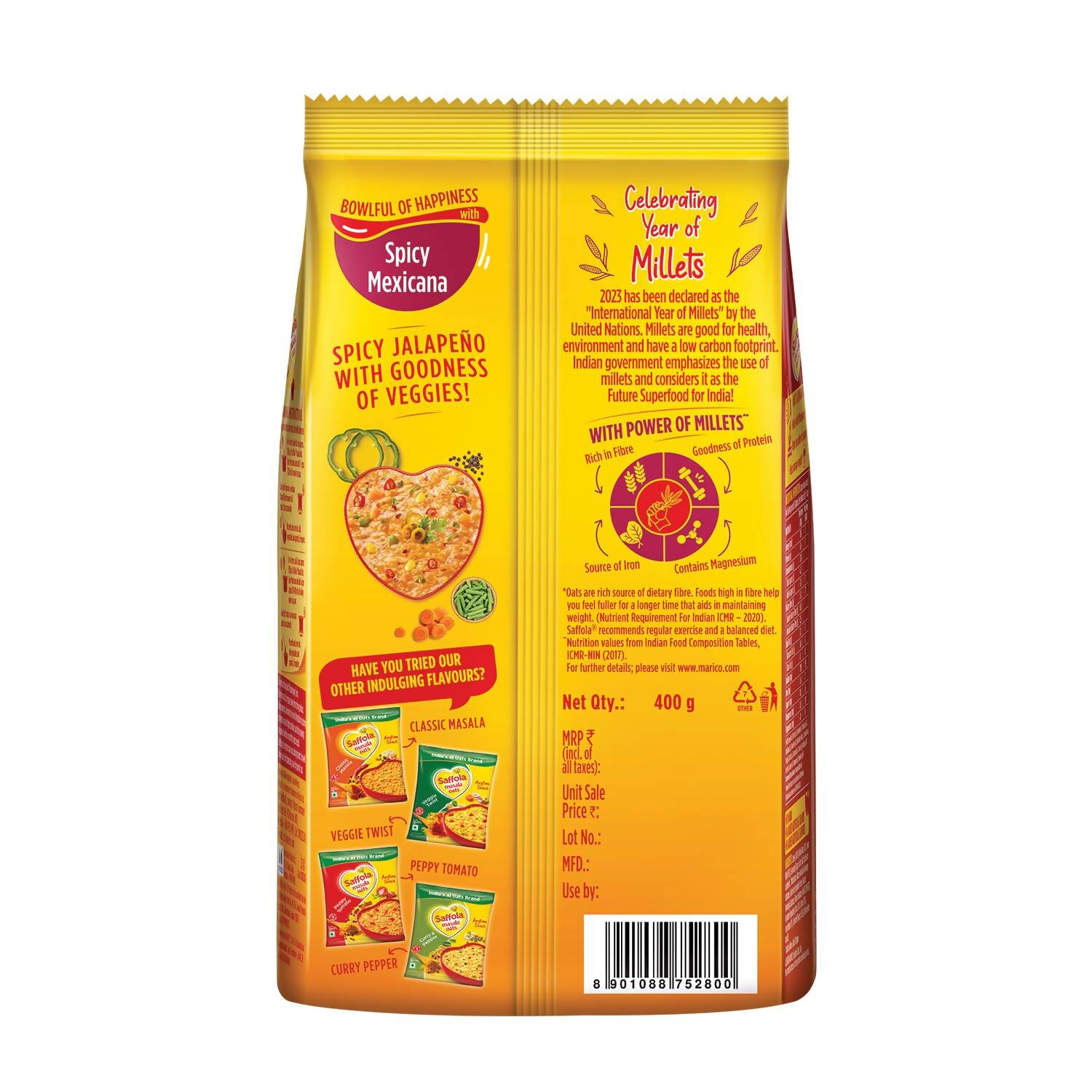Saffola Spicy Mexican Masala Oats - Grab2buy