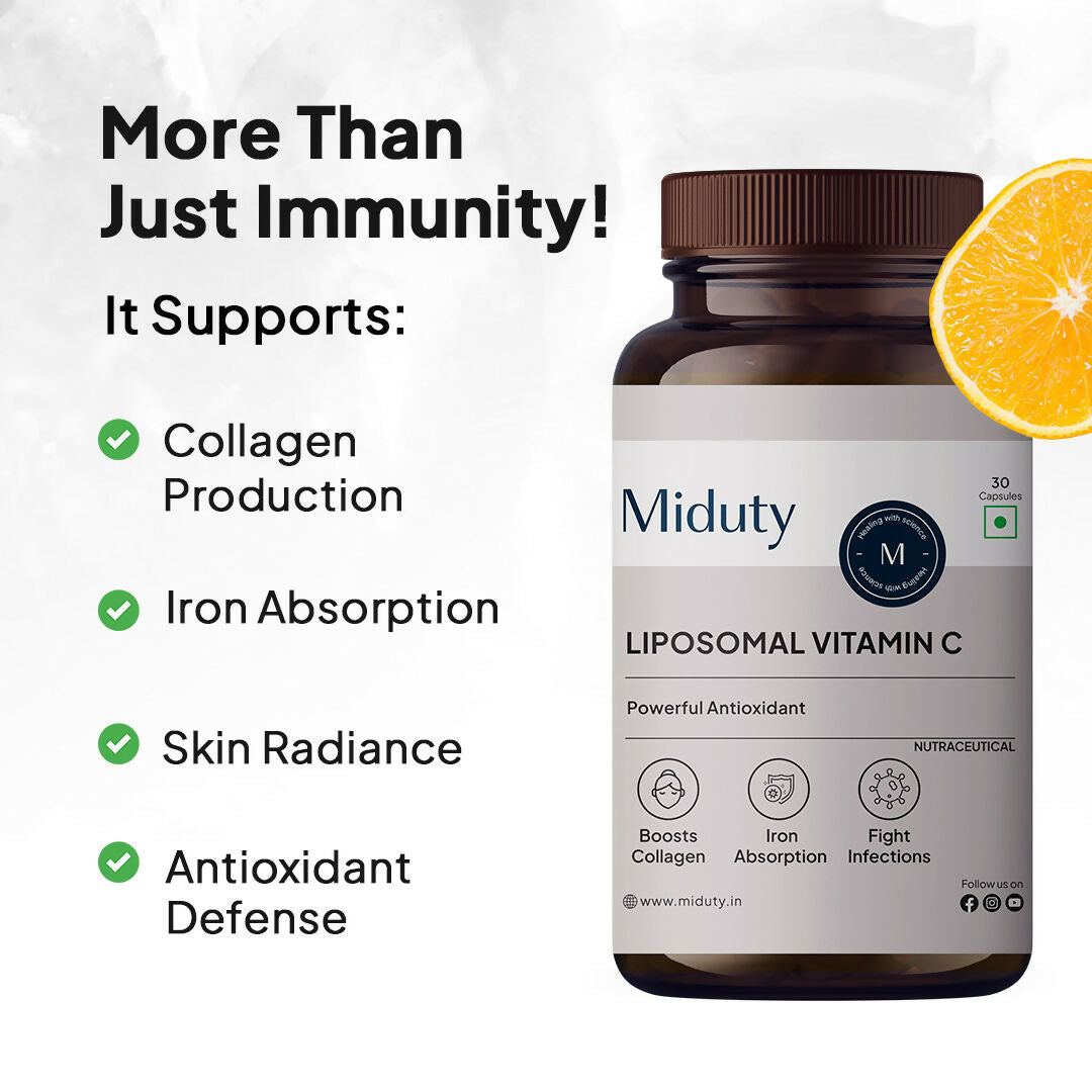 Miduty Liposomal Vitamin C - Immunity Booster Capsules 