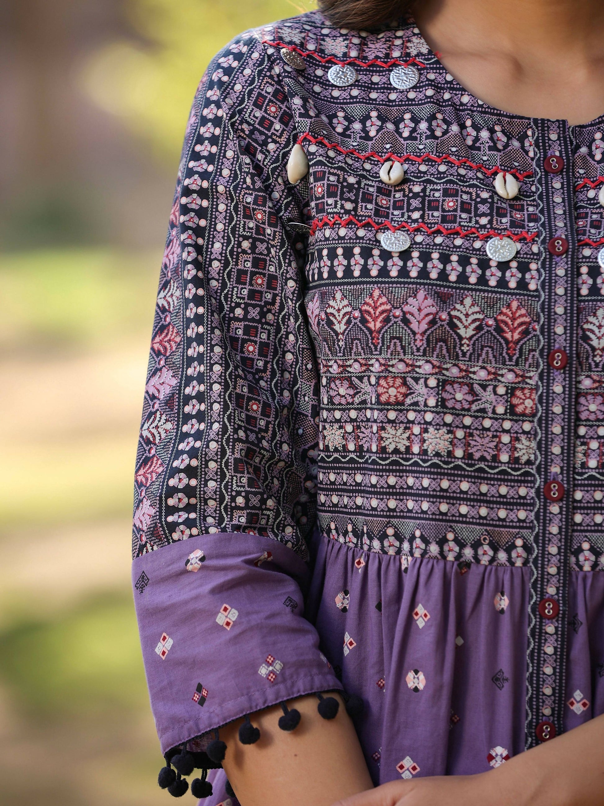 Juniper Women's Lavender Printed Flared Tunic