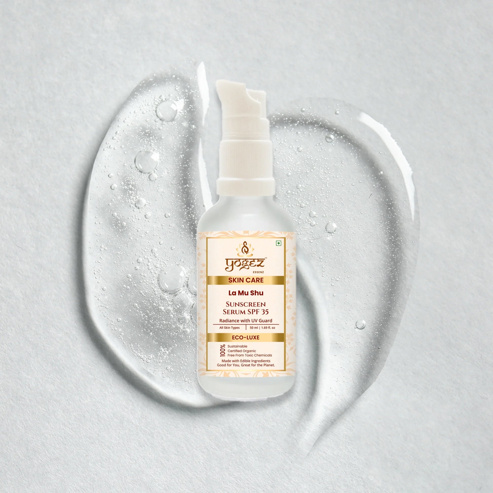Yogez La Mu Shu Sunscreen Serum SPF 35  Grab2Buy Yogez Grab2Buy