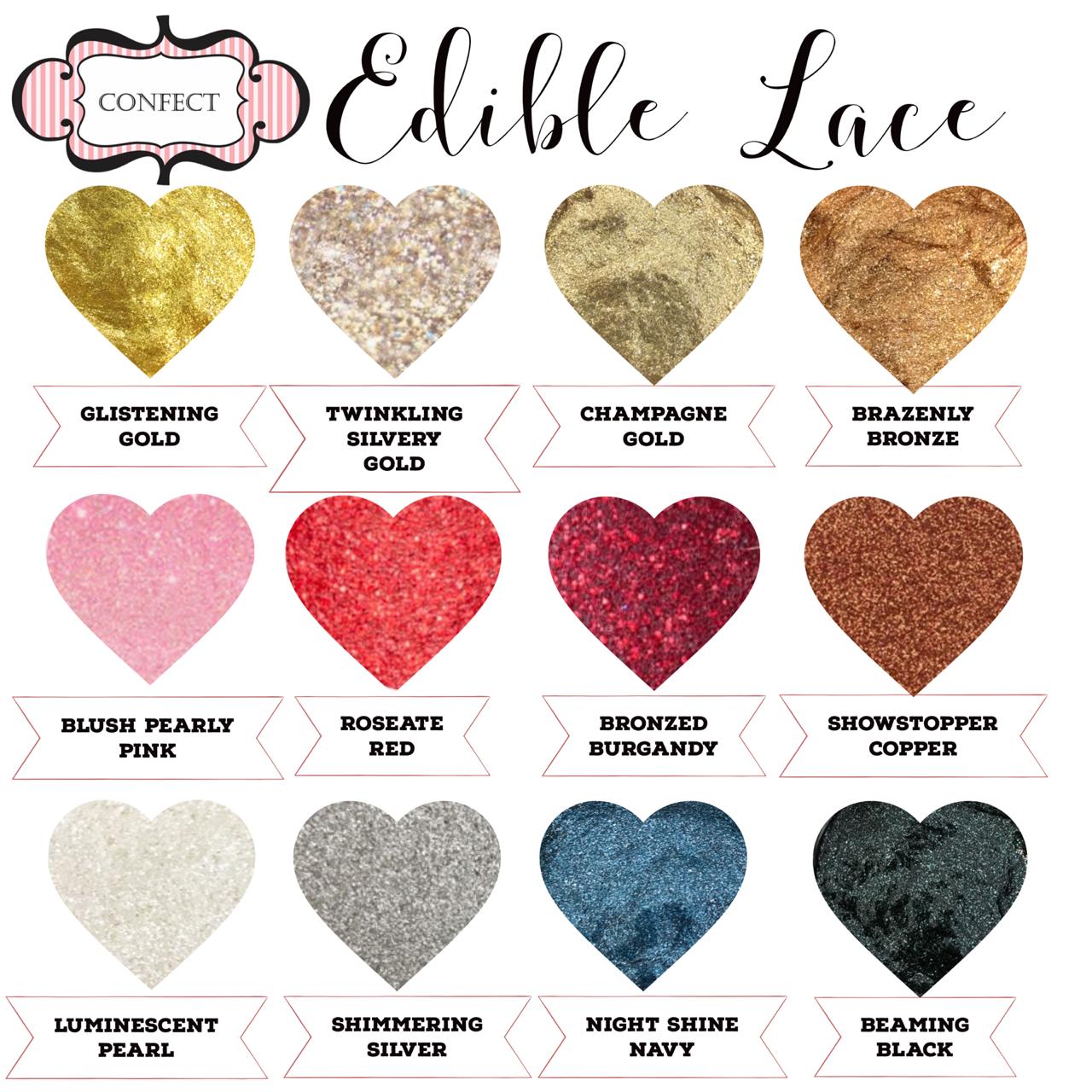 Confect Twinkling Silvery Gold | Edible Lace  Grab2Buy Confect Grab2Buy