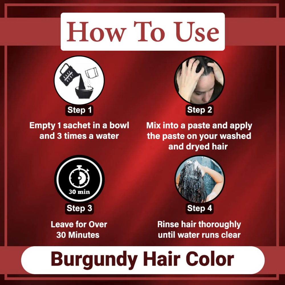 VedicAyurveda Henna Hair Color - Burgundy  Grab2Buy VedicAyurveda Grab2Buy