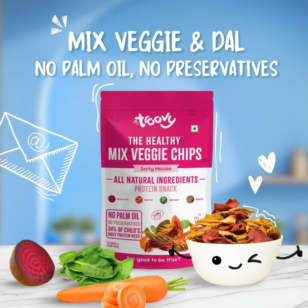Troovy Healthy Masala Vegetable Chips Tasty & High Protein Snacks  Grab2Buy Troovy Grab2Buy
