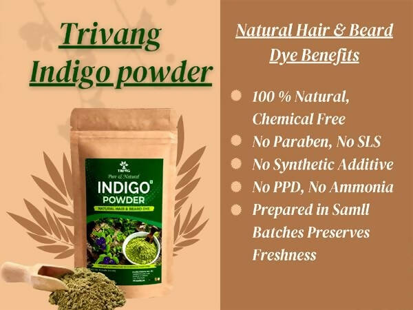 Trivang Pure & Natural Indigo Powder  Grab2Buy Trivang Grab2Buy