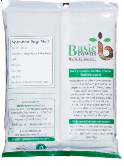 BasicBrowns Sprouted Ragi Malt - Grab2buy