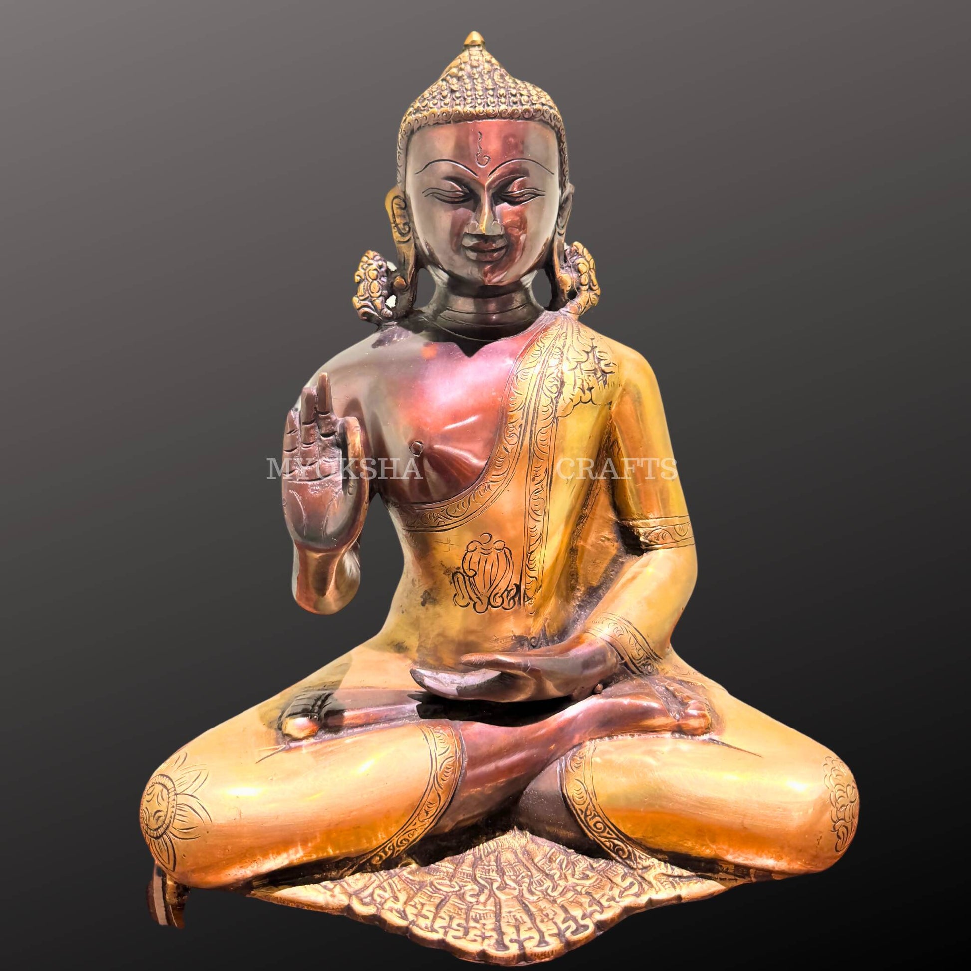 Brass Sitting Buddha Statue - Grab2buy