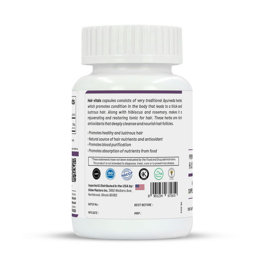 Life Aveda Premium Hair Vitals Veg Capsules - Grab2buy