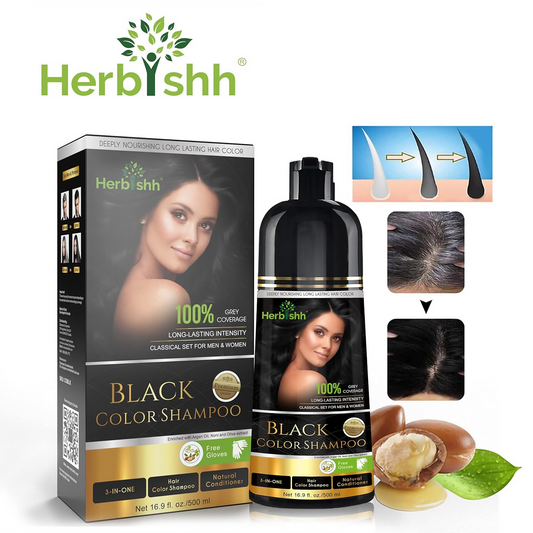 Herbishh Black Hair Color Shampoo - Grab2buy