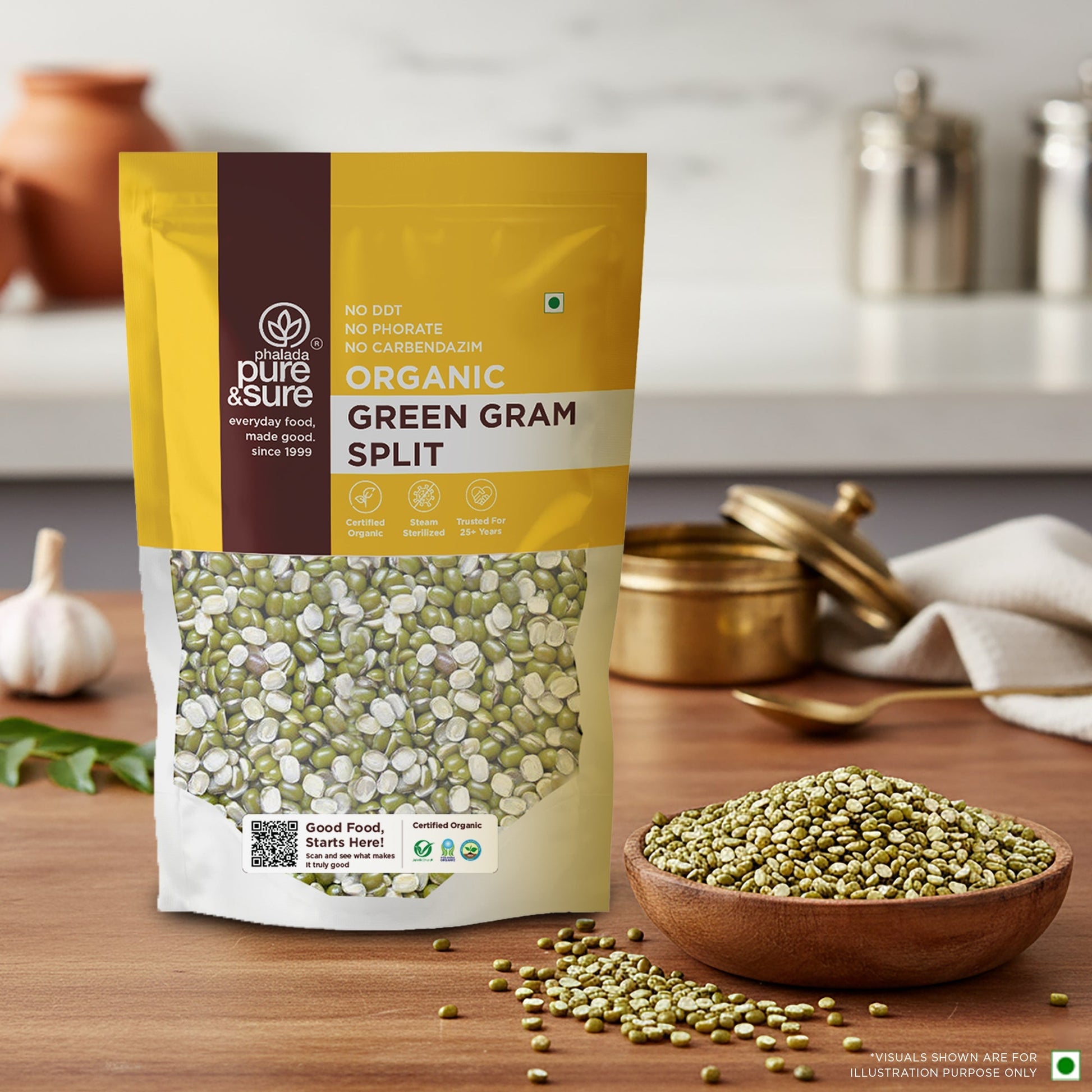 Pure & Sure Organic Green Gram Split