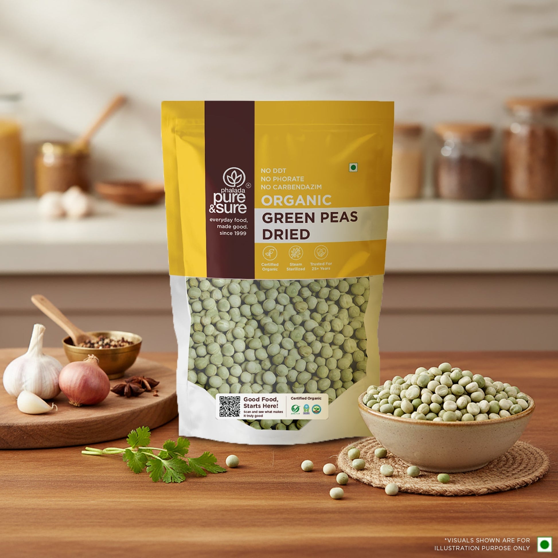 Pure & Sure Organic Green Peas Dried