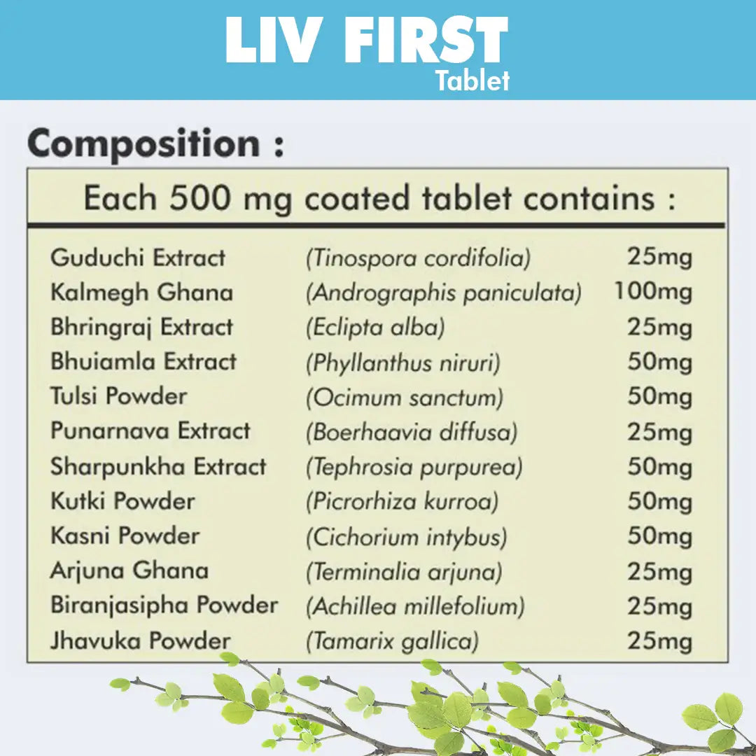 Herbal Hills Liv - First Liver Support Tablets 