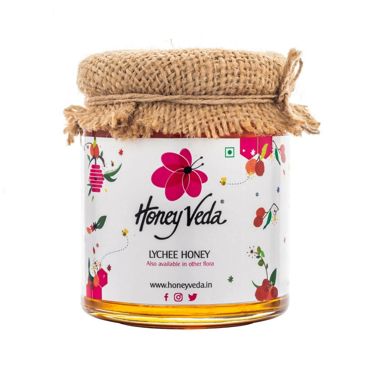 HoneyVeda Premium Raw Lychee Honey 