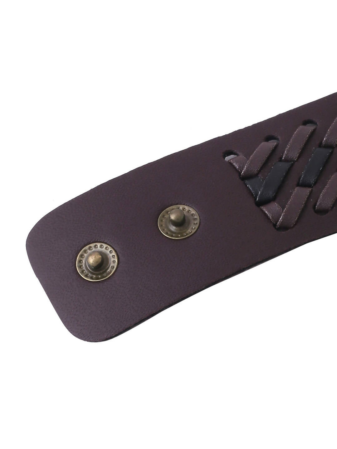 NVR Men's Brown Leather Bracelet