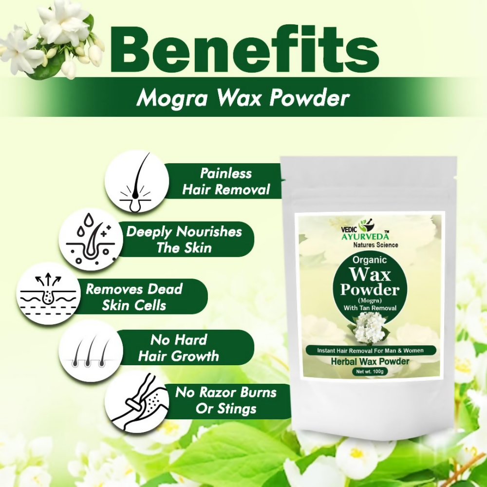 VedicAyurveda Herbal Wax Powder - Mogra  Grab2Buy VedicAyurveda Grab2Buy