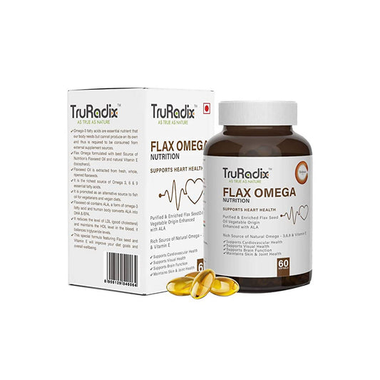 Truradix Flax Omega Nutrition Soft Gels 