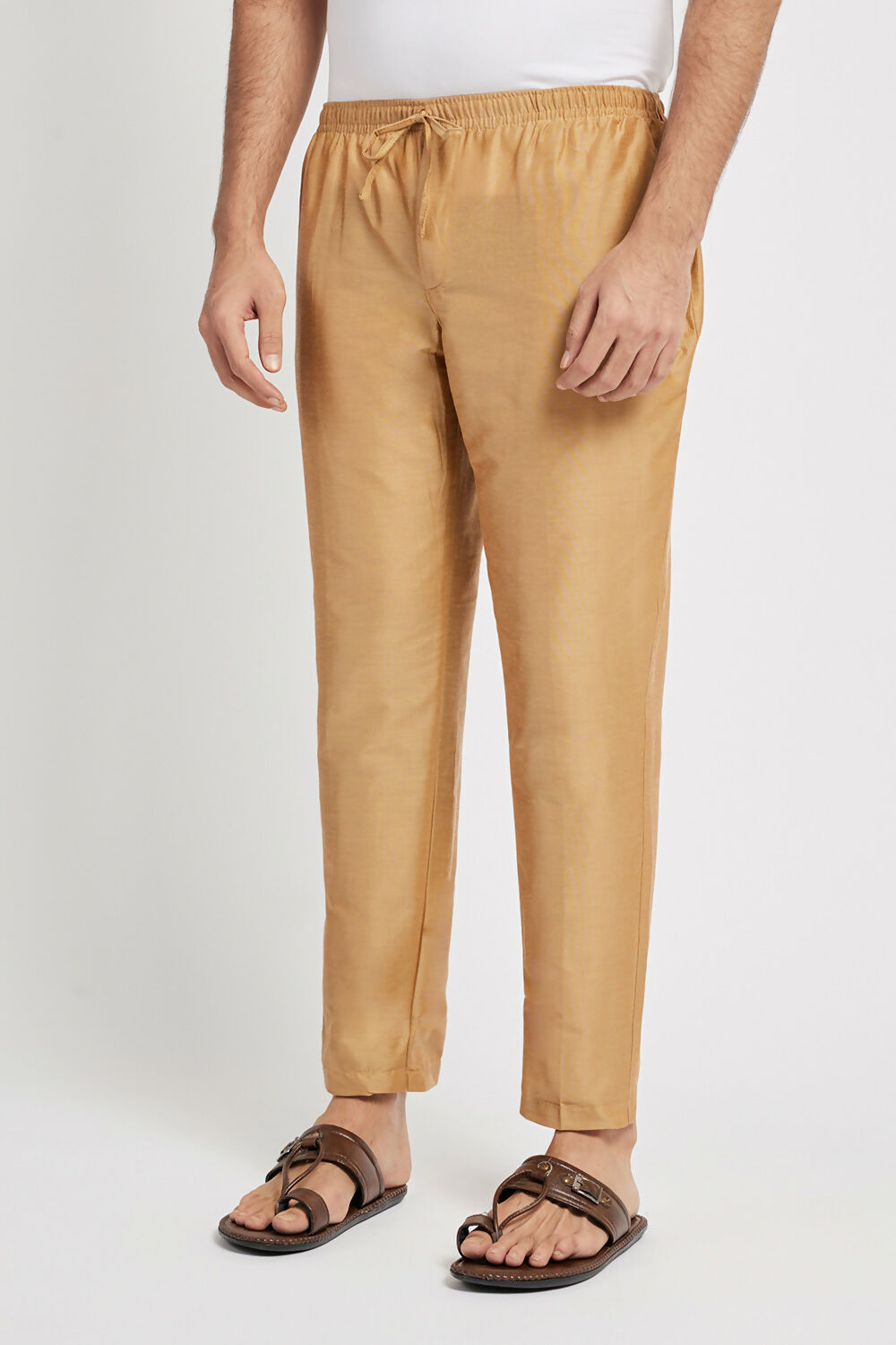 Ethnic India Beige solid Pant for Men 