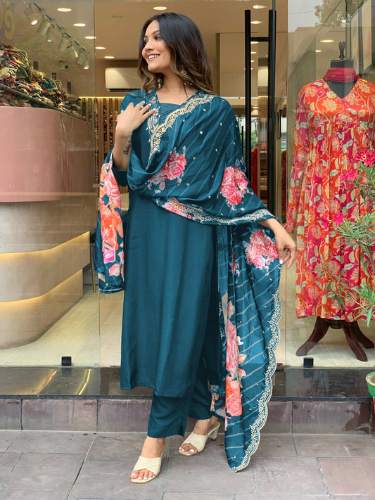 Yash Enterprise Morpankh Rayon Embroidery Party Wear Suit Set  Grab2Buy Yash Enterprise Grab2Buy