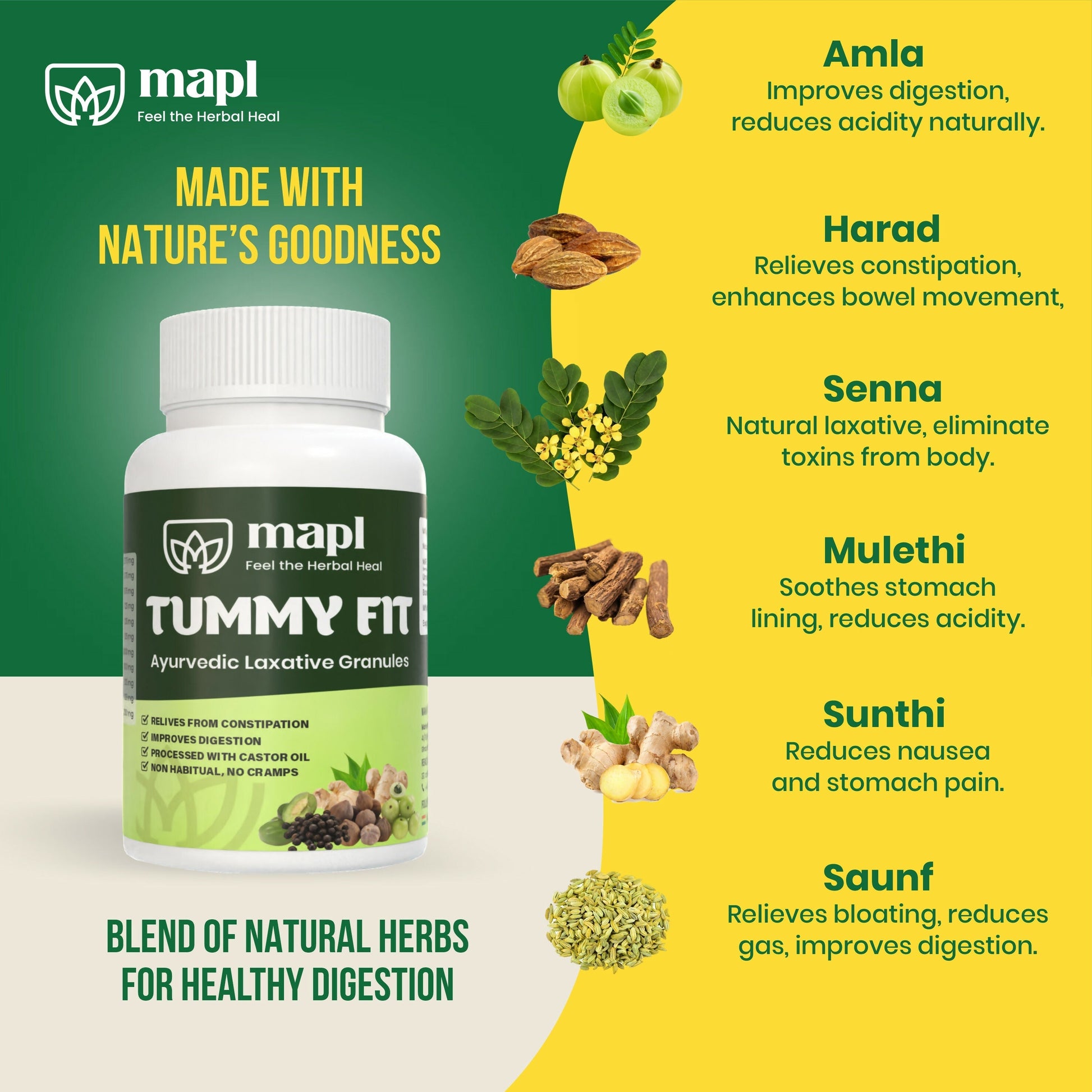 MAPL Tummy Fit Ayurvedic Laxative Powder 