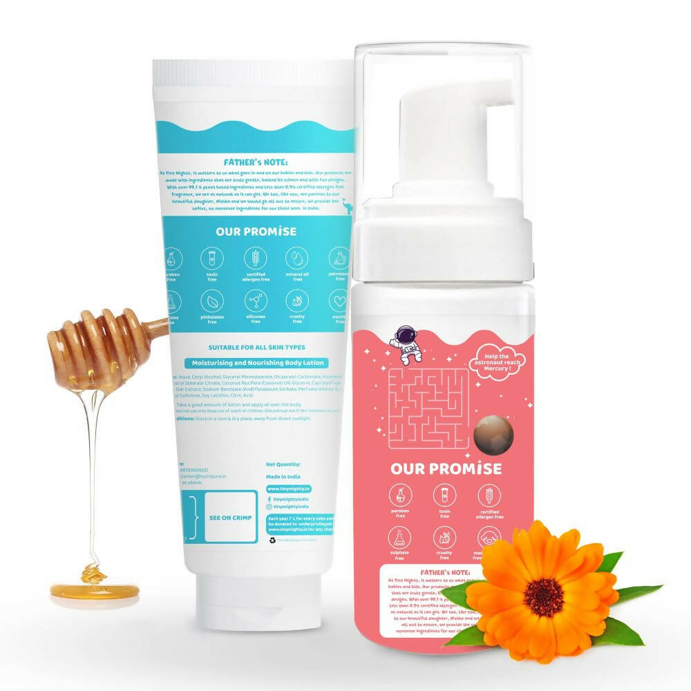 Tiny Mighty Kids Foam Body Wash And Body Lotion Combo  Grab2Buy Tiny Mighty Grab2Buy