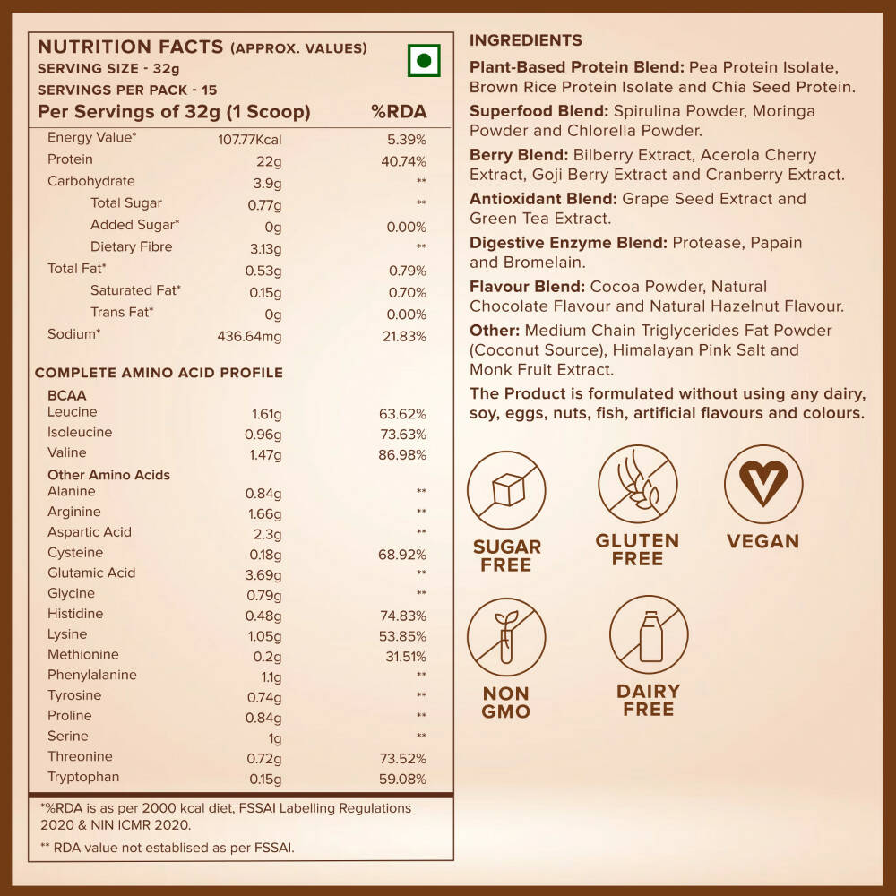 Wellbeing Nutrition Superfood Plant Protein-Dark Chocolate Hazelnut  Grab2Buy Wellbeing Nutrition Grab2Buy