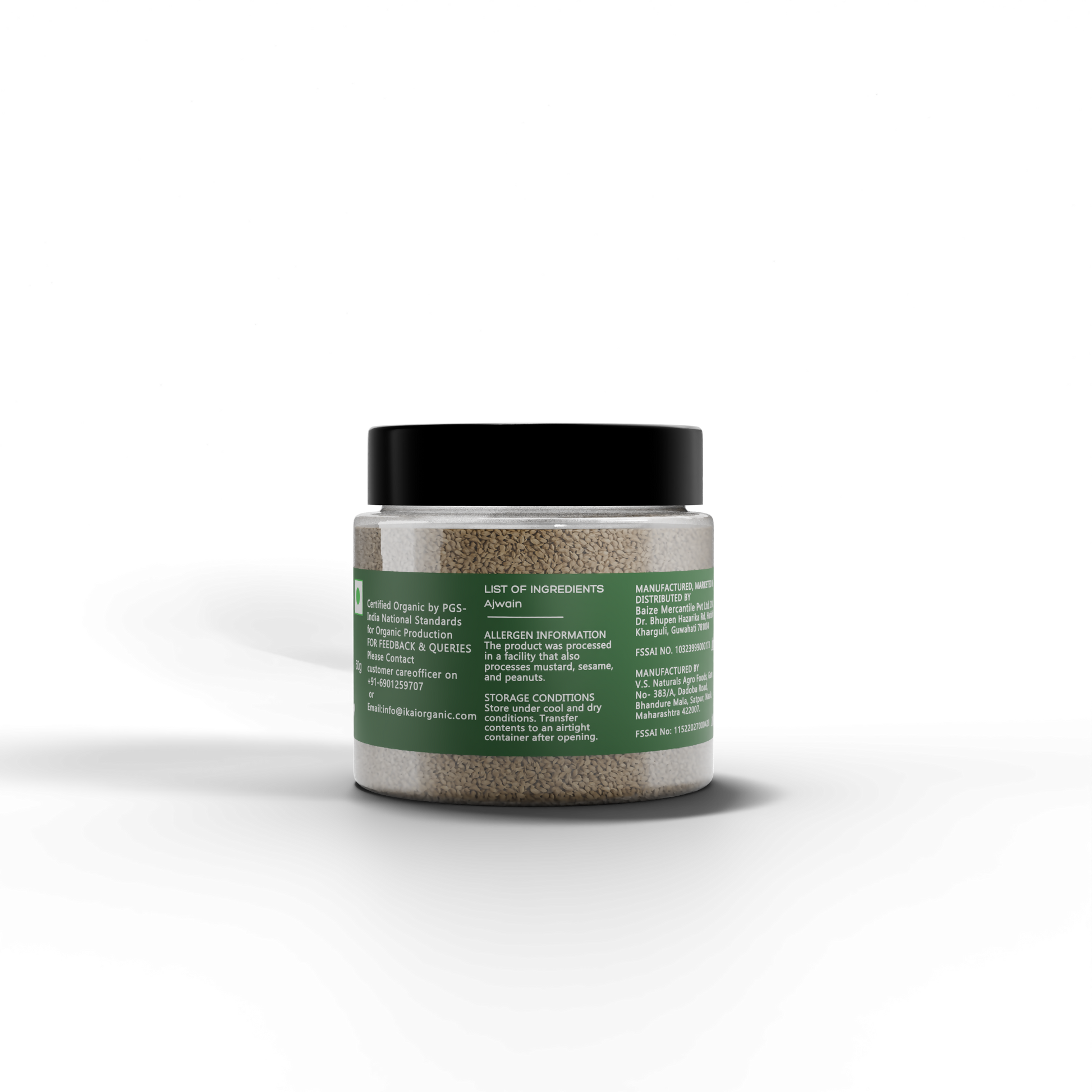 5 - Organic Carom Seeds - 50g