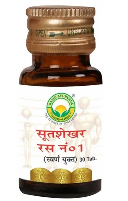 Basic Ayurveda Sutshekhar Ras No.1 (With Gold) Tablets 