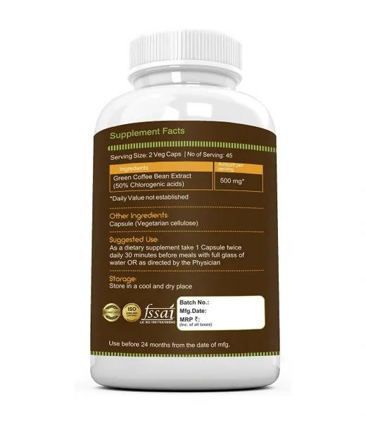 Ramini Bio Nutrition Green Coffee Bean Veg Capsules - Grab2buy