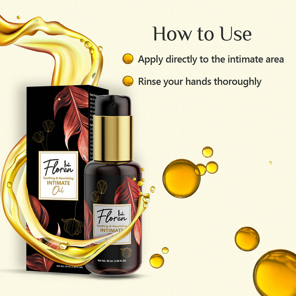 Floren Reusable Menstrual Cup with Intimate Oil for Women