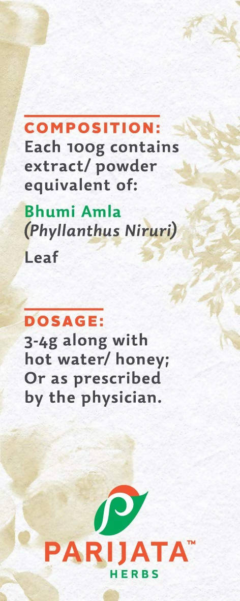 Parijata Herbs Bhumi Amla (Nelanelli) Powder 