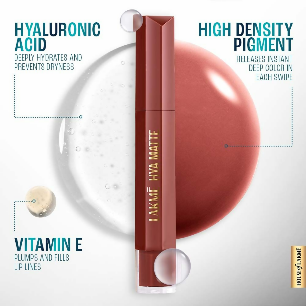 Lakme 9to5 Hya Matte Liquid Lipstick + Hyaluronic Acid - Meetup Mauve