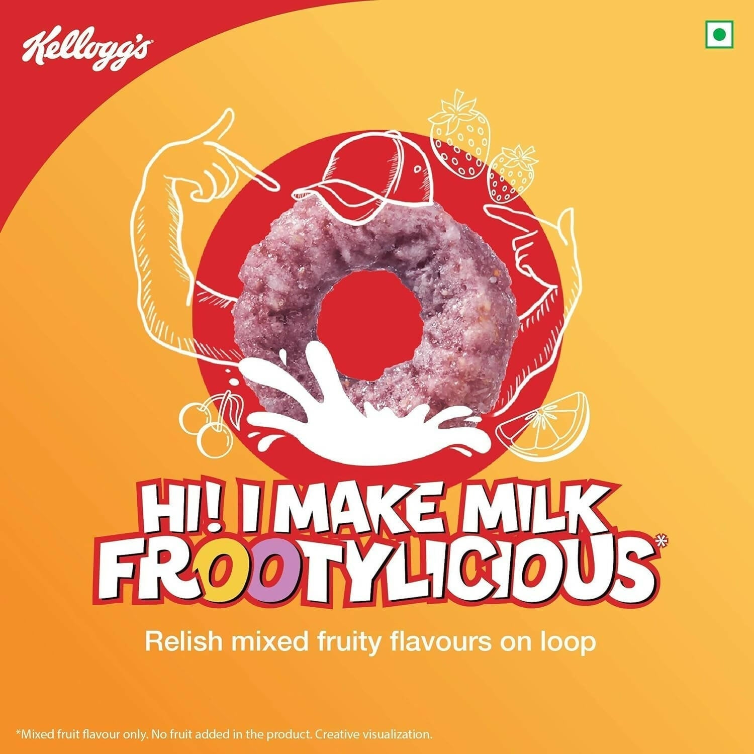 Kellogg’s Froot Loops Crunchy Multigrain Breakfast Cereal for Kids, Mixed Fruit Flavor 