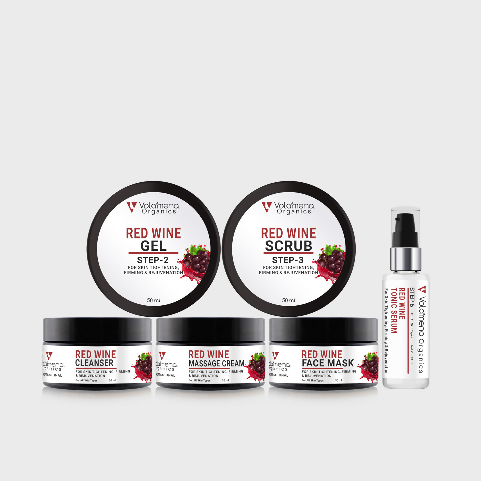 Volamena Organics Red Wine Facial Kit  Grab2Buy Volamena Grab2Buy