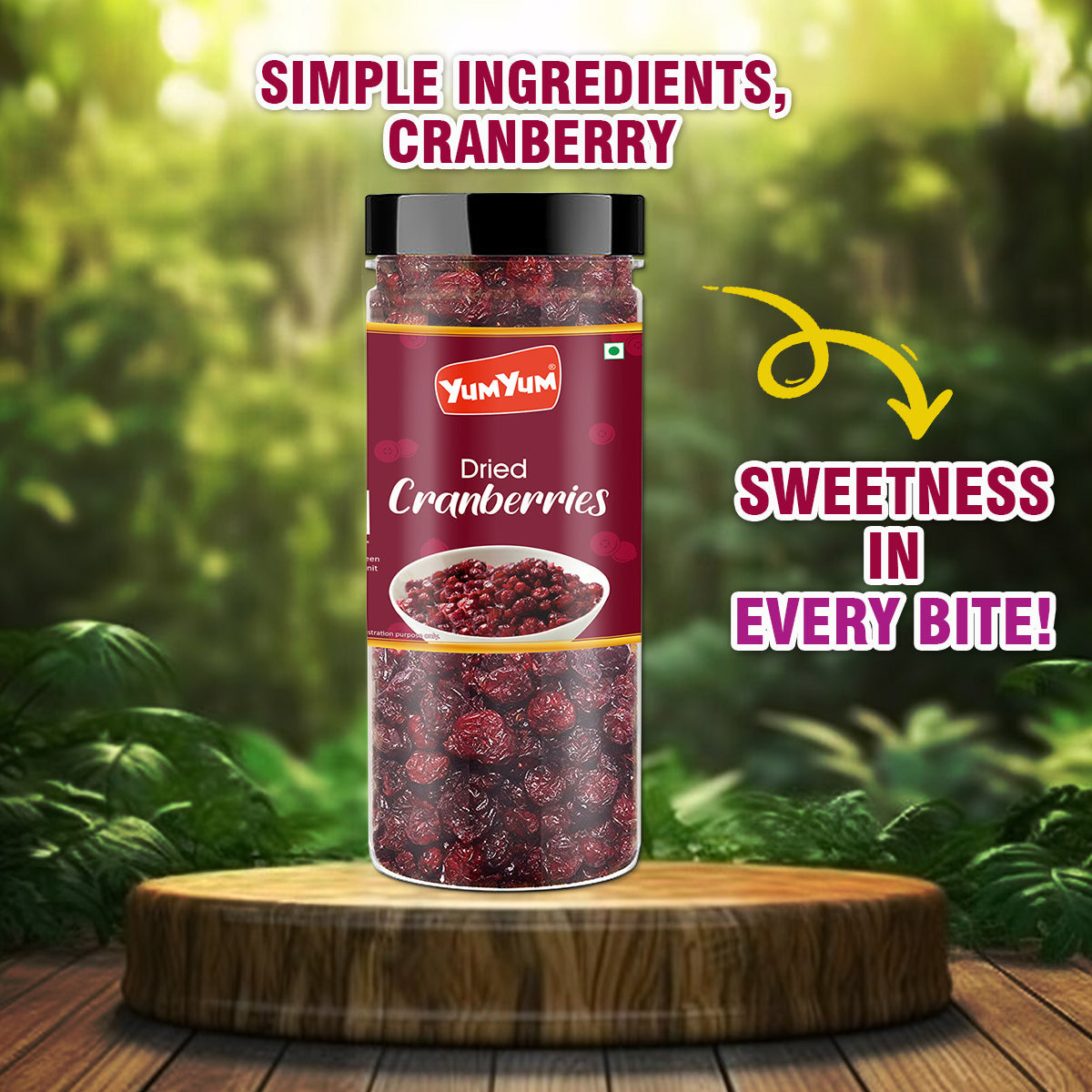 Yum Yum Dried Cranberry Jar  Grab2Buy Yum Yum Grab2Buy