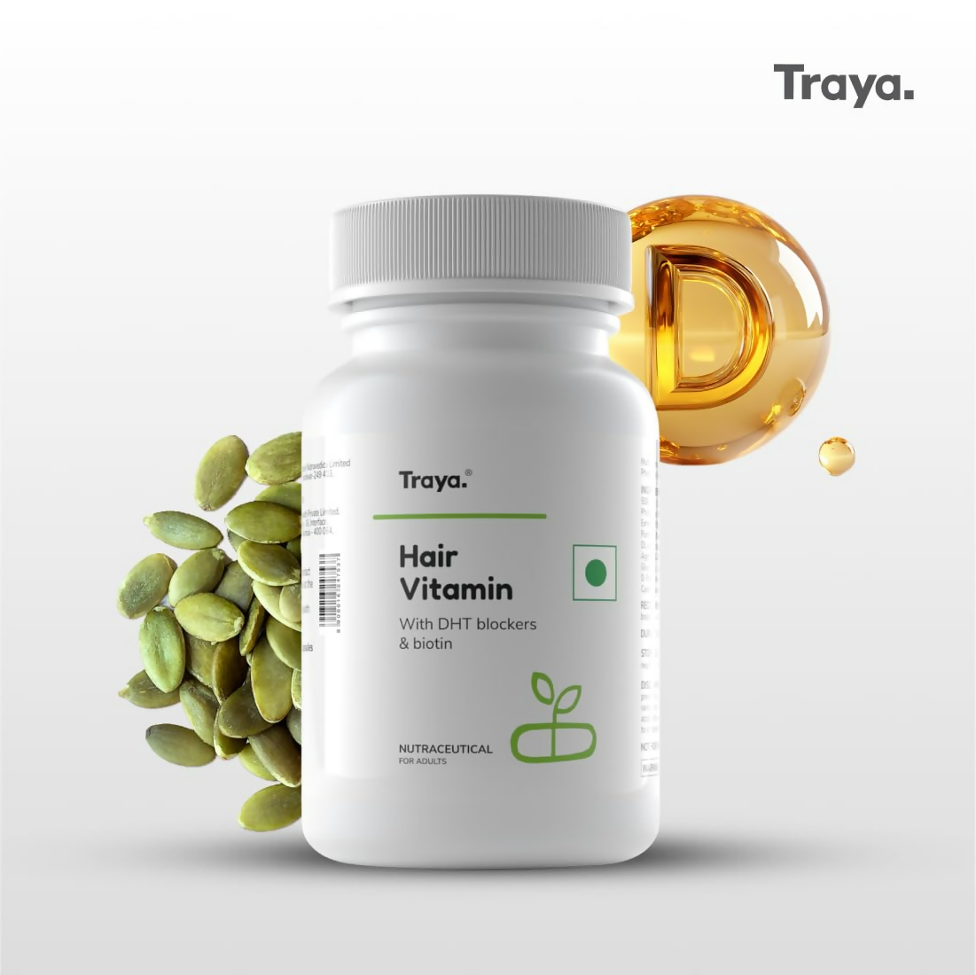 Traya Hair Vitamins with Biotin and Bhringraj Capsules  Grab2Buy Traya Grab2Buy
