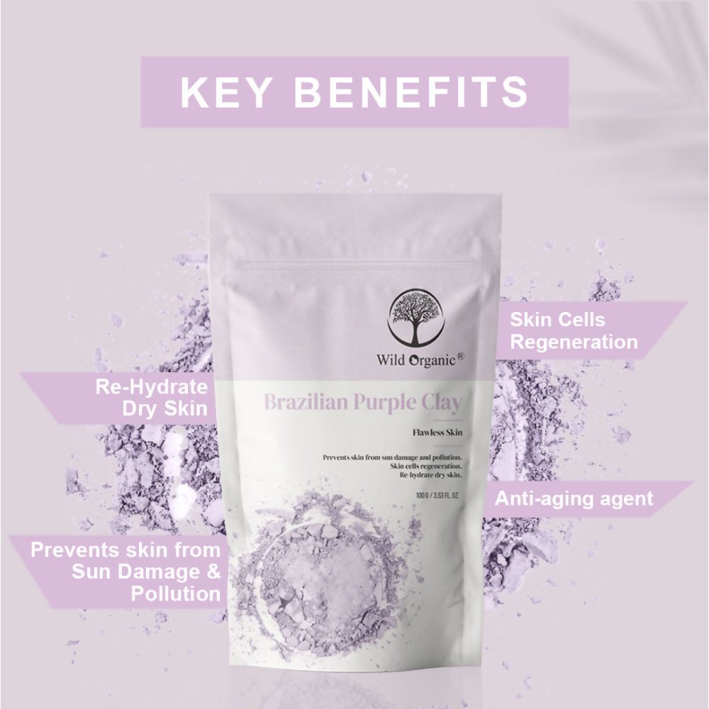 Wild Organic Brazilian Purple Flawless Skin Clay Powder  Grab2Buy Wild Organic Grab2Buy