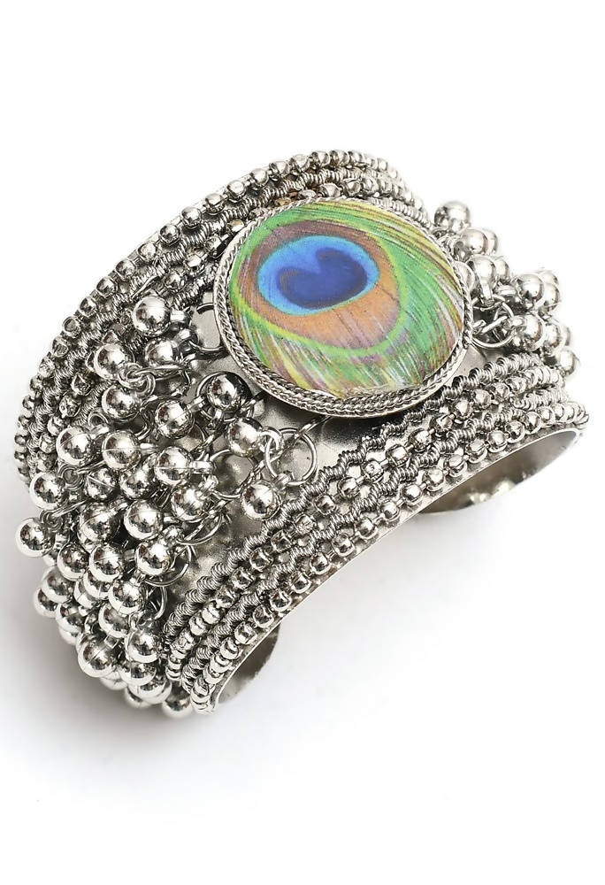 Mominos Fashion Kamal Johar Ghungroo Handcraft Cuff Bracelet 