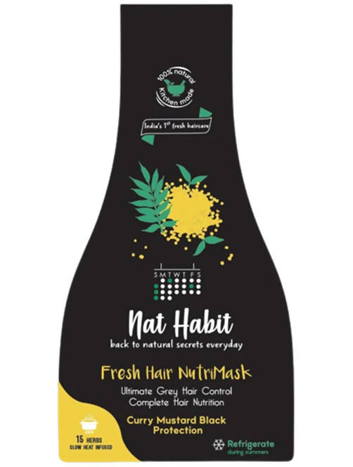 Nat Habit Curry Mustard Block Protection Fresh Hair Nutri Mask - Grab2buy