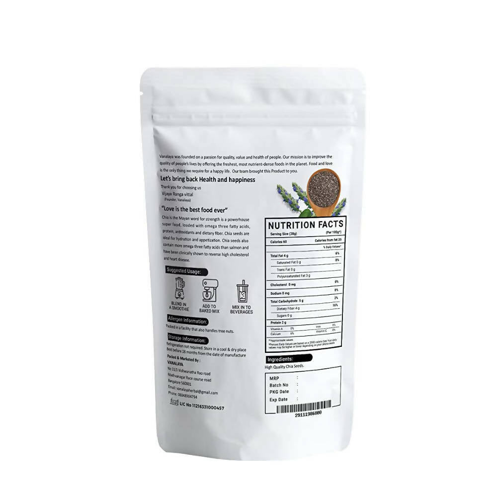 Vanalaya Organic Chia Seeds  Grab2Buy Vanalaya Grab2Buy