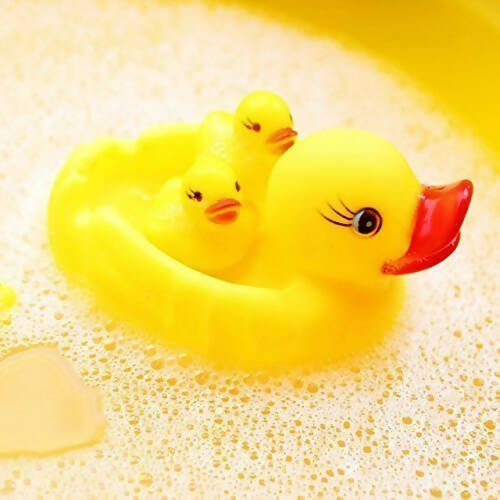 ToysBuddy Baby Bathing Rubber Squeaky Ducks Floating Play Water Pool Tub Toys (Yellow) - Grab2buy