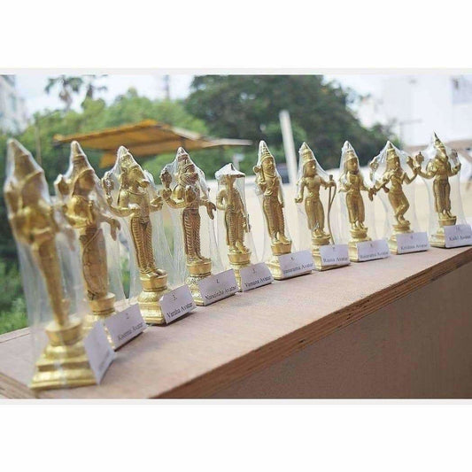 Dasavathara 10 Avathara's of Lord Vishnu-Brass Statue Set - Grab2buy