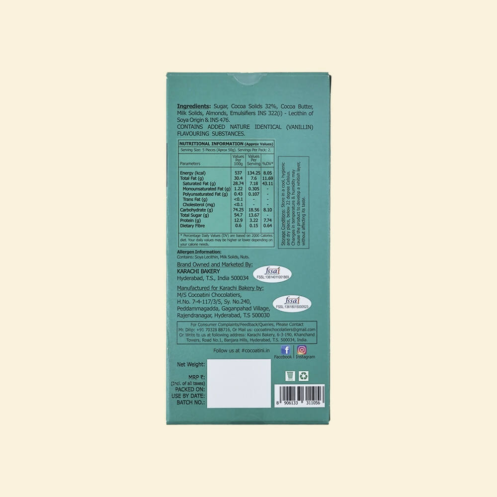 Cocoatini 32% Cocoa Milk Chocolate With Almonds - Grab2buy